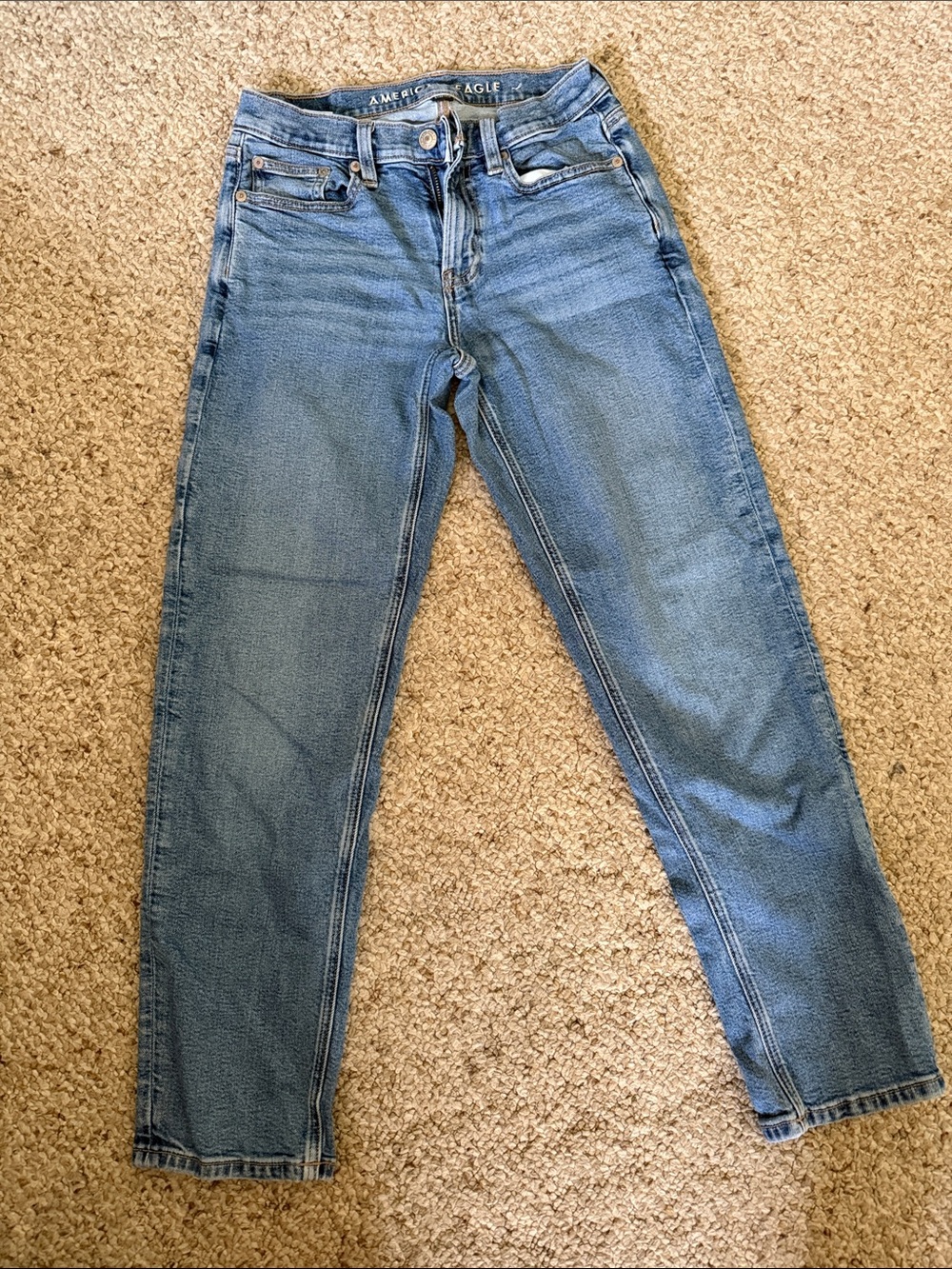 American Eagle Outfitters Women's Light Blue Slim Straight Jeans